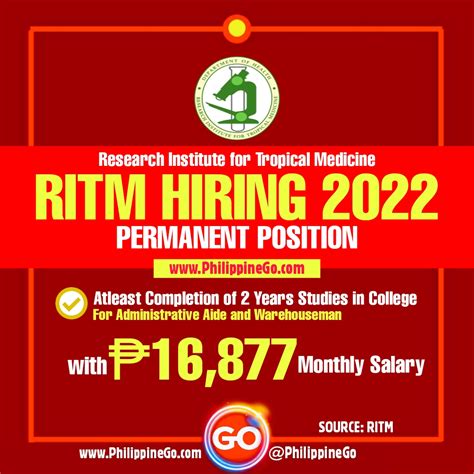 RITM Hiring Permanent Positions: Job Openings until .